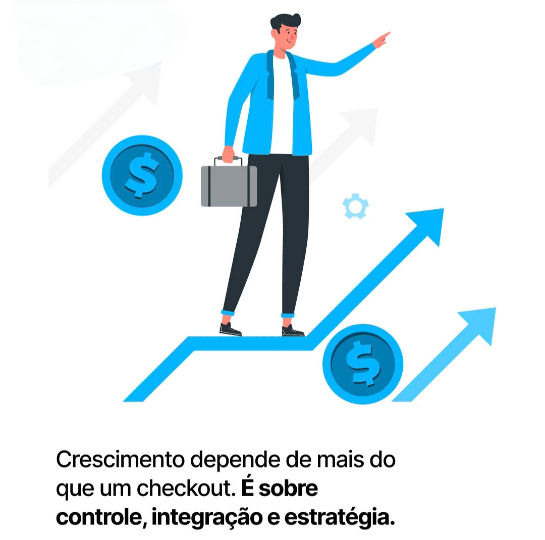 Plataforma de pagamentos sendo usada em um smartphone e laptop